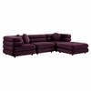 Jubilee 4-Piece Modular Performance Velvet Sectional Sofa