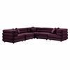 Jubilee 5-Piece Modular Performance Velvet Sectional Sofa