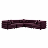 Jubilee 5-Piece Modular Performance Velvet Sectional Sofa