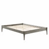 June Full Wood Platform Bed Frame in Gray