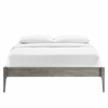 June Full Wood Platform Bed Frame in Gray