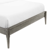 June Full Wood Platform Bed Frame in Gray