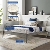 June Queen Wood Platform Bed Frame in Gray