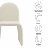 Junia Boucle Upholstered Arch Armless Dining Chair