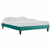 Juniper Channel Tufted Performance Velvet Full Platform Bed in Teal
