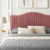 Juniper Channel Tufted Performance Velvet King Platform Bed in Dusty Rose