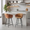 Juno Barstool Set of 2 in Brown