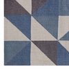 Kahula Geometric Triangle Mosaic 5x8 Area Rug in Blue/White and Gray
