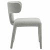 Kai Boucle and Vegan Leather Dining Chair in Pearl Tan Black
