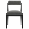 Kai Fabric Dining Chair in Charcoal Black