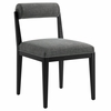 Kai Fabric Dining Chair in Charcoal Black
