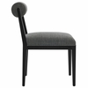 Kai Fabric Dining Chair in Charcoal Black