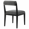 Kai Fabric Dining Chair in Charcoal Black