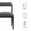 Kai Fabric Dining Chair in Charcoal Black