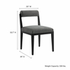 Kai Fabric Dining Chair in Charcoal Black