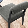 Kai Fabric Dining Chair in Charcoal Black