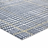 Kaja Abstract Plaid 5x8 Area Rug in Ivory/Cadet Blue and Citron