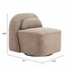 Kakao Swivel Chair in Olive Brown