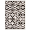 Kalinda Rustic Vintage Moroccan Trellis 8x10 Area Rug in Brown, Beige and Ivory