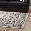 Kalinda Rustic Vintage Moroccan Trellis 8x10 Area Rug in Brown, Beige and Ivory