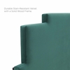 Kasia Performance Velvet Twin Headboard in Teal