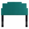 Kasia Performance Velvet Twin Headboard in Teal