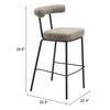 Kede Barstool in Green Tweed