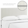 Keira King/California King Performance Velvet Headboard in Ivory