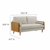 Kellan Heathered Fabric Upholstered Sofa