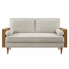 Kellan Heathered Weave Fabric Loveseat