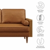 Kellan Vegan Leather Loveseat