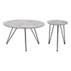 Kerris Coffee Table Set in Gray & Black
