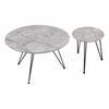 Kerris Coffee Table Set in Gray & Black