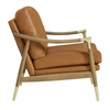 Langford Vegan Leather Accent Armchair in Tan Walnut