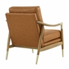 Langford Vegan Leather Accent Armchair in Tan Walnut