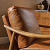 Langford Vegan Leather Accent Armchair in Tan Walnut
