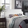 Laura Queen Vinyl Headboard in White