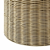 Lazaro Round Rattan Side Table in Burnished Brass Natural