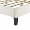 Leah Chevron Tufted Performance Velvet Full Platform Bed-MOD-7001 in White