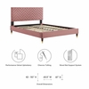 Leah Chevron Tufted Performance Velvet King Platform Bed-MOD-7009 in Dusty Rose