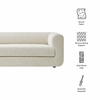 Leif 89" Boucle Upholstered Sofa in Pearl