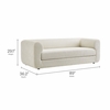 Leif 89" Boucle Upholstered Sofa in Pearl