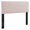 Leila Performance Velvet King/California King Headboard in Pink