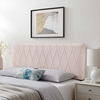 Leila Performance Velvet King/California King Headboard in Pink
