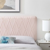 Leila Performance Velvet King/California King Headboard in Pink