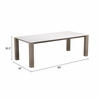 Leilani Rectangular Dining Table in White