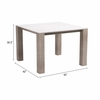 Leilani Square Dining Table - 42" in White