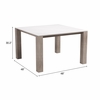 Leilani Square Dining Table - 48" in White