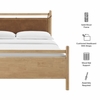 Leni Full Size Vegan Leather and Wood Platform Bed Frame