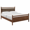 Leni King Size Vegan Leather and Wood Platform Bed Frame